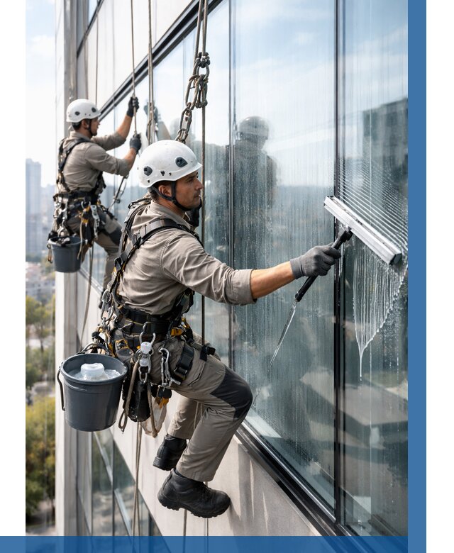 Мойка окон альпинистами в Находке от 4642 р. | ВЫСОТНИК-Нхд