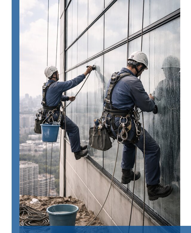 Профессиональная мойка фасадных окон альпинистами в Находке