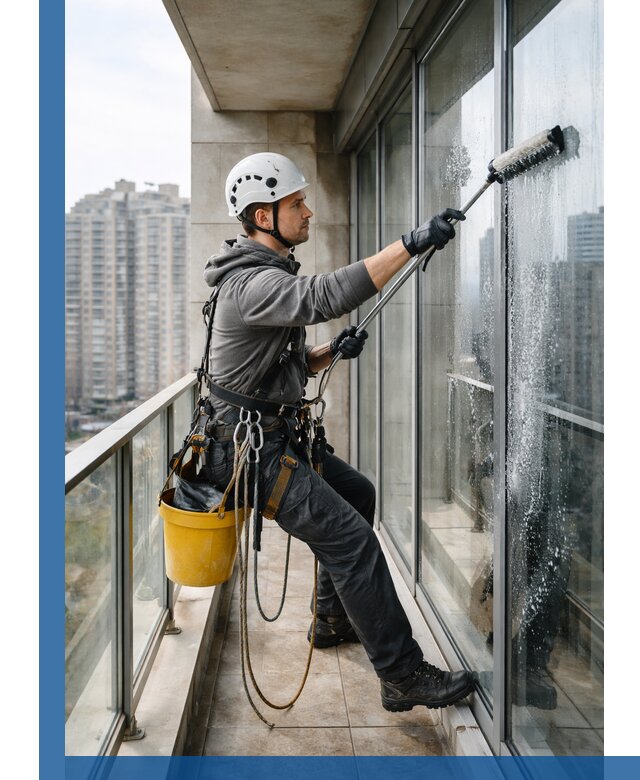 Профессиональная мойка балконного остекления в Находке