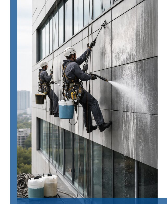 Профессиональная мойка вентилируемых фасадов в Находке