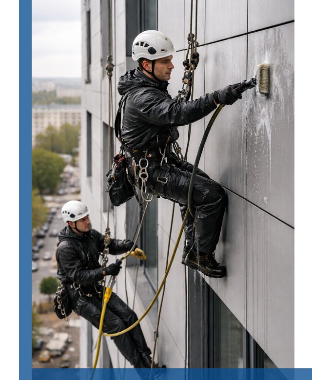 Профессиональная мойка фасада из композита в Находке