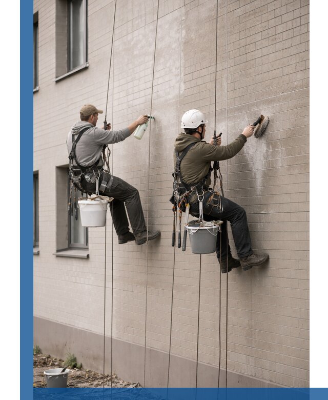 Удаление высолов с фасада зданий в Находке без повреждений и следов