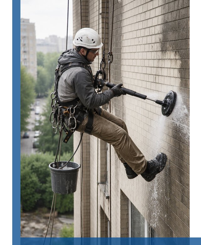 Очистка фасада от копоти в Находке профессионально и безопасно