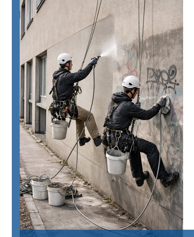 Антиграффити покрытие фасада с защитой от надписей в Находке