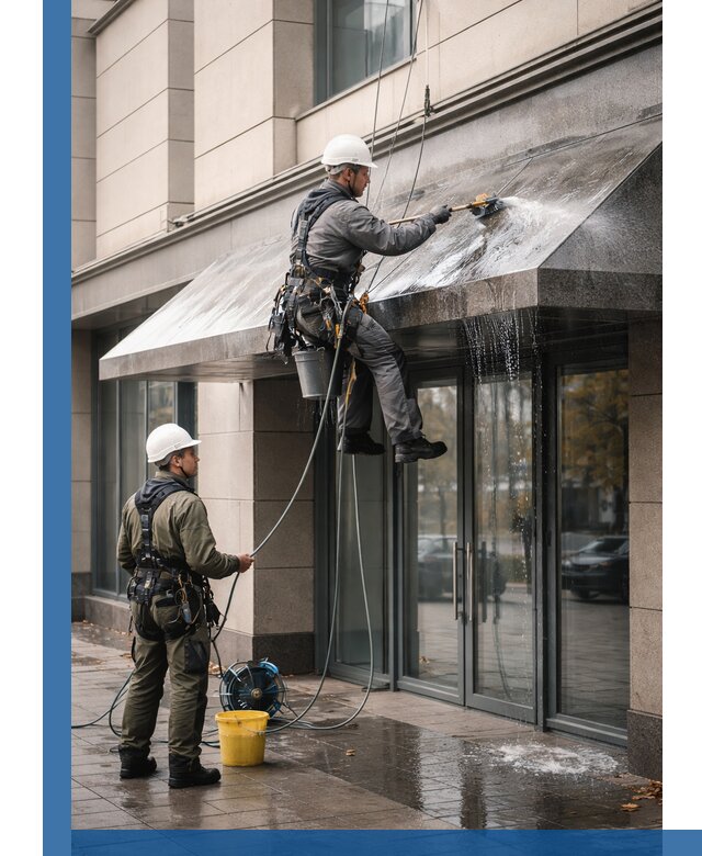 Профессиональная мойка козырьков и навесов в Находке