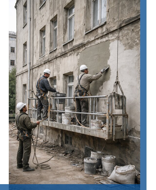 Капитальный ремонт фасада в Находке от 4332 р. | ВЫСОТНИК-Нхд