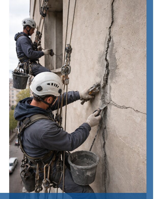 Заделка трещин на фасаде в Находке от 928 р. | ВЫСОТНИК-Нхд