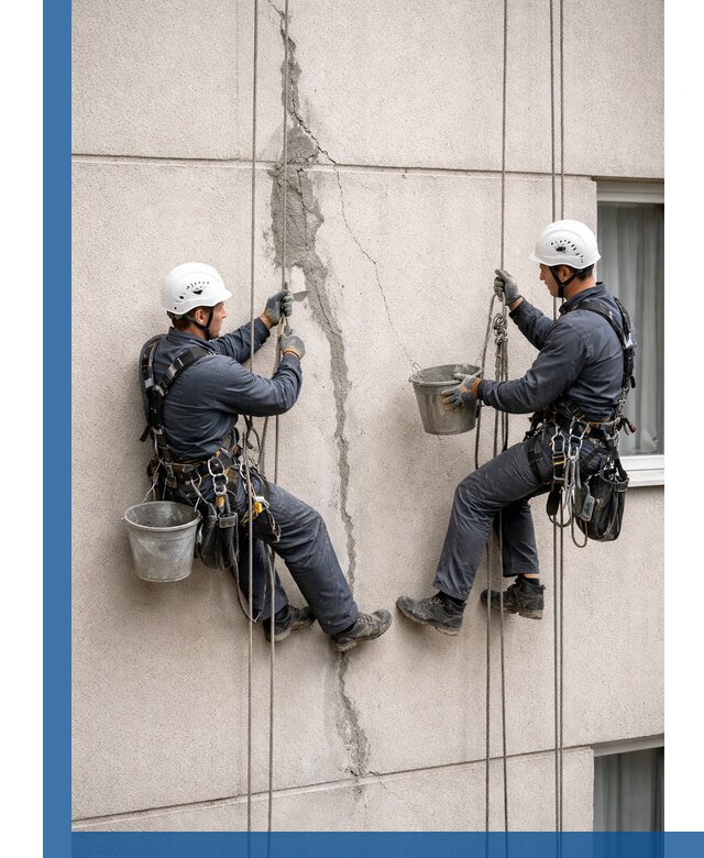 Заделка трещин на фасаде в Находке с гарантийным ремонтом