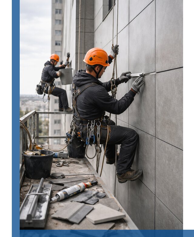 Профессиональный ремонт фасада из керамогранита в Находке