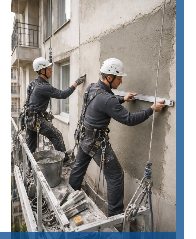 Штукатурка фасада на высоте в Находке от 928 р. | ВЫСОТНИК-Нхд