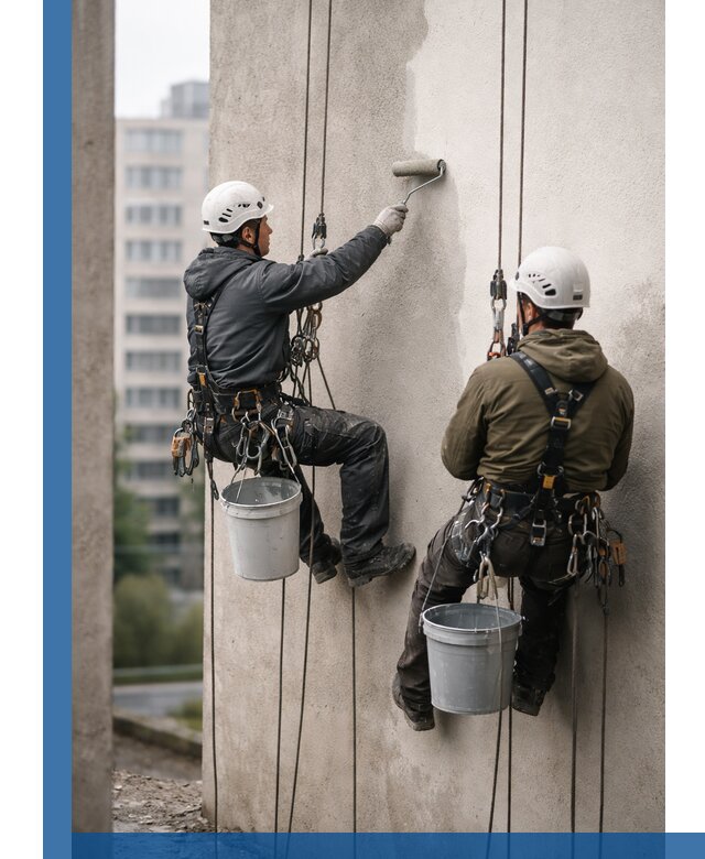 Покраска фасадов высотными альпинистами в Находке с гарантией