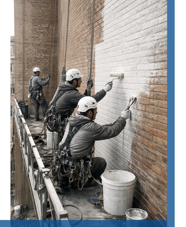 Покраска кирпичного фасада в Находке от 361 р. | ВЫСОТНИК-Нхд