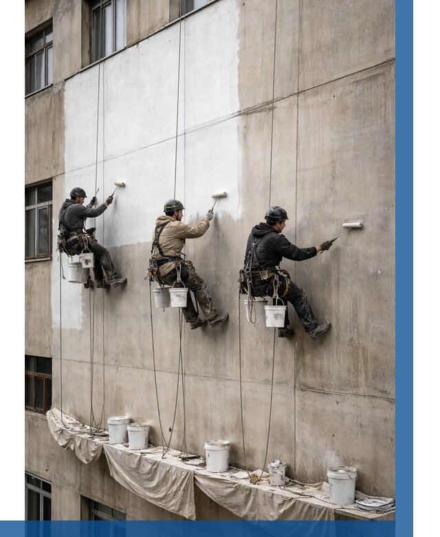 Покраска бетонного фасада в Находке от 361 р за м2 | ВЫСОТНИК-Нхд