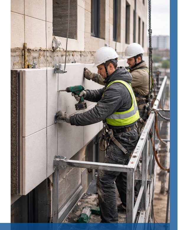 Монтаж фасадных термопанелей в Находке от 1547 р. | ВЫСОТНИК-Нхд