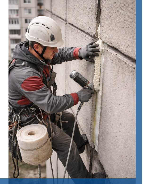 Утепление межпанельных швов в Находке от 722 р. | ВЫСОТНИК-Нхд