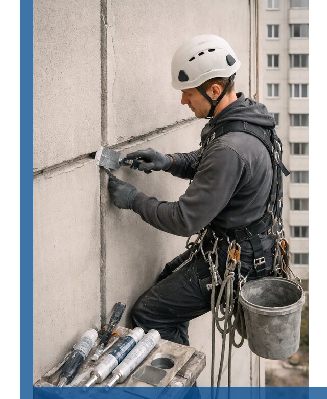 Ремонт межпанельных швов в Находке герметизация и восстановление