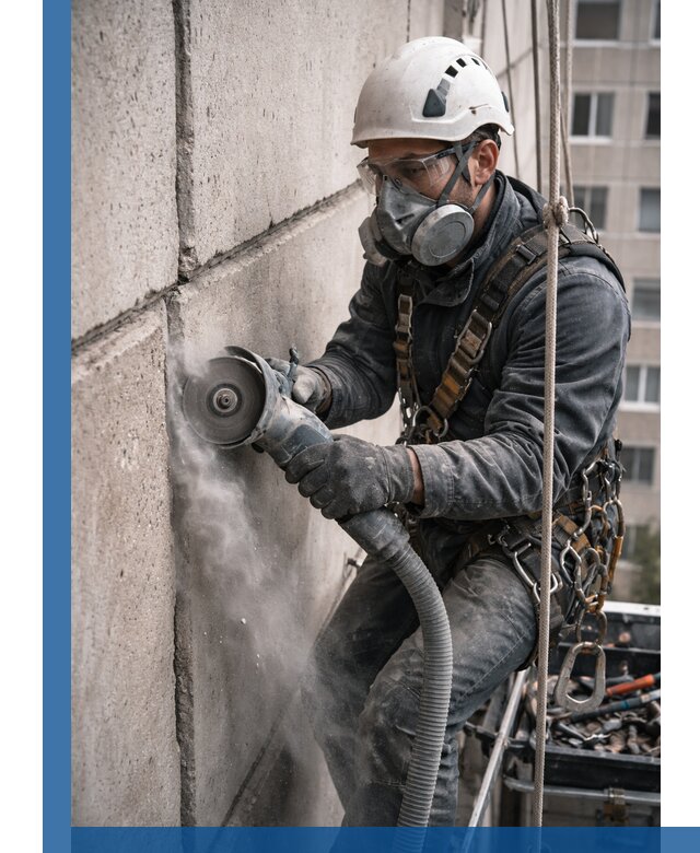 Штробление межпанельных швов в Находке качественно и быстро