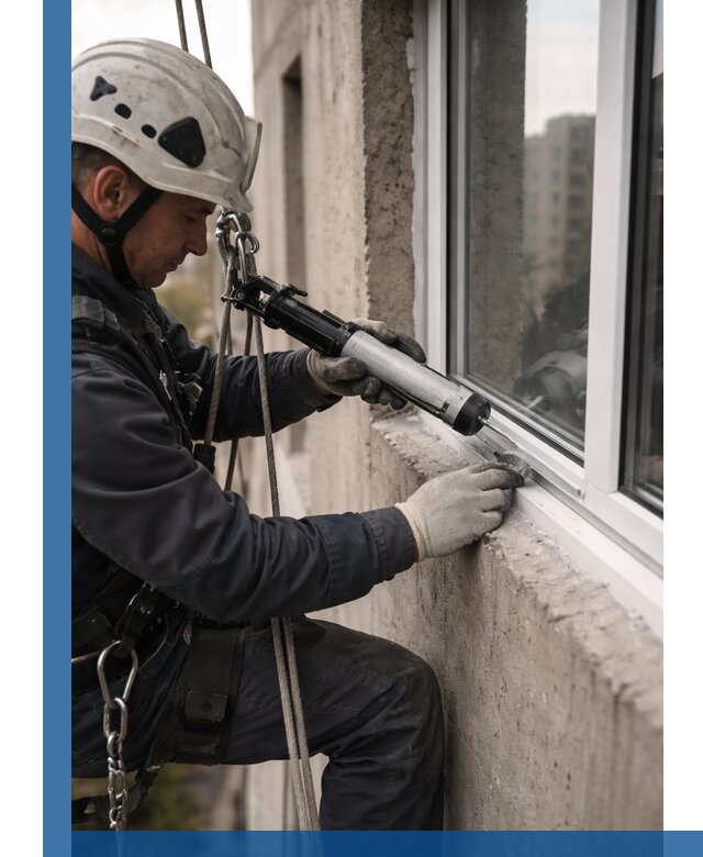 Герметизация оконных швов снаружи в Находке профессионально