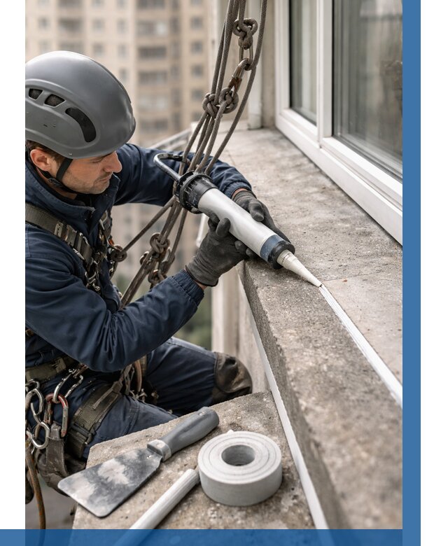 Герметизация балконного козырька в Находке от 4642 р. | ВЫСОТНИК-Нхд