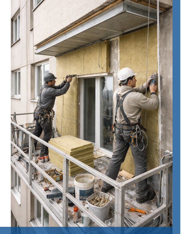 Утепление балкона снаружи в Находке от 1650 р. под ключ ВЫСОТНИК-Нхд