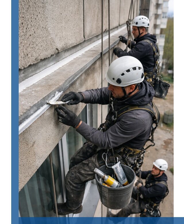 Герметизация примыкания балкона в Находке под ключ с гарантией