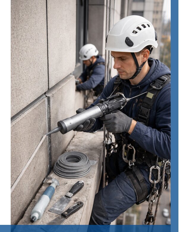 Герметизация деформационных швов фасада в Находке от 722 | ВЫСОТНИК-Нхд