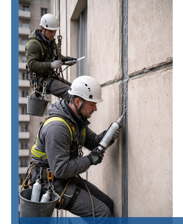 Герметизация деформационных швов фасада в Находке качественно