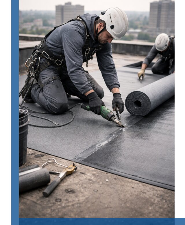 Ремонт мягкой кровли в Находке с выездом промальпинистов