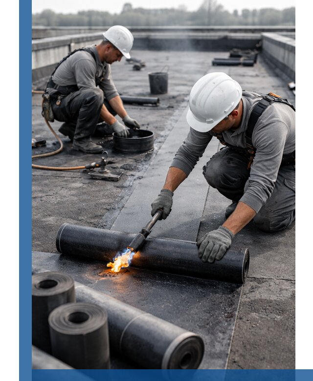 Ремонт рулонной кровли в Находке герметизация и восстановление