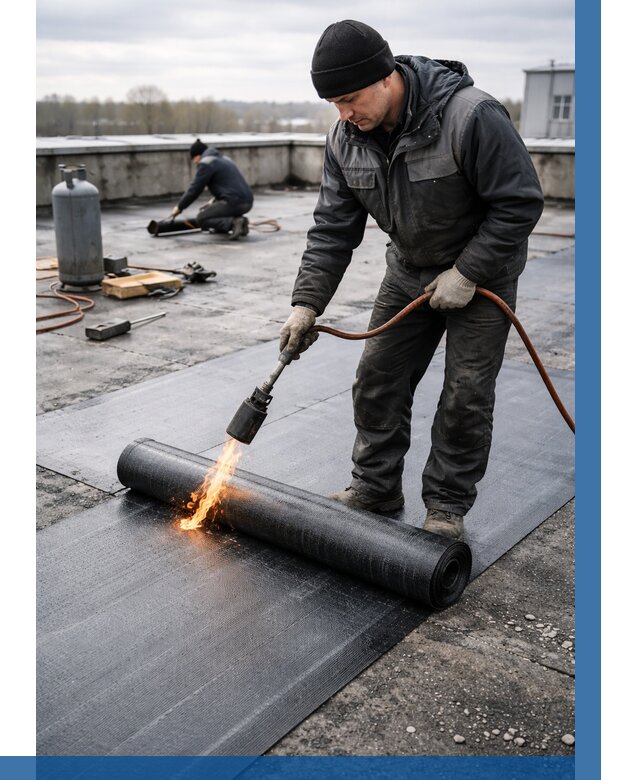 Ремонт наплавляемой кровли в Находке от 722 р. | ВЫСОТНИК-Нхд