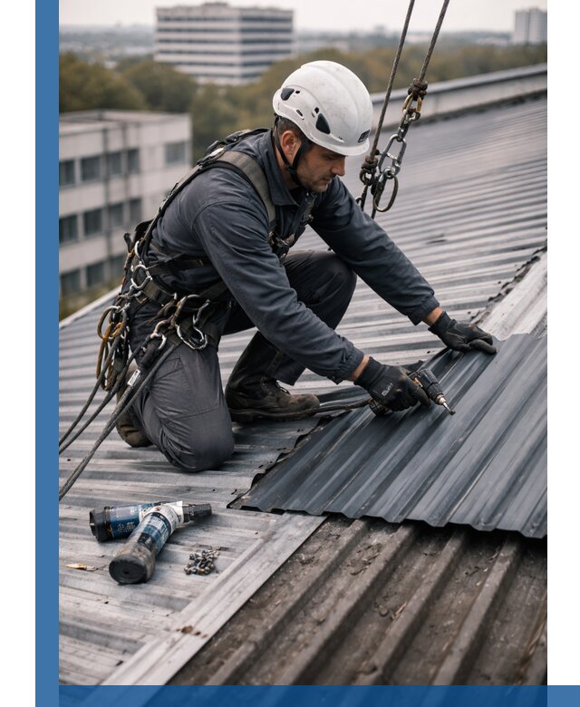 Ремонт профнастила на кровле в Находке, работы под ключ