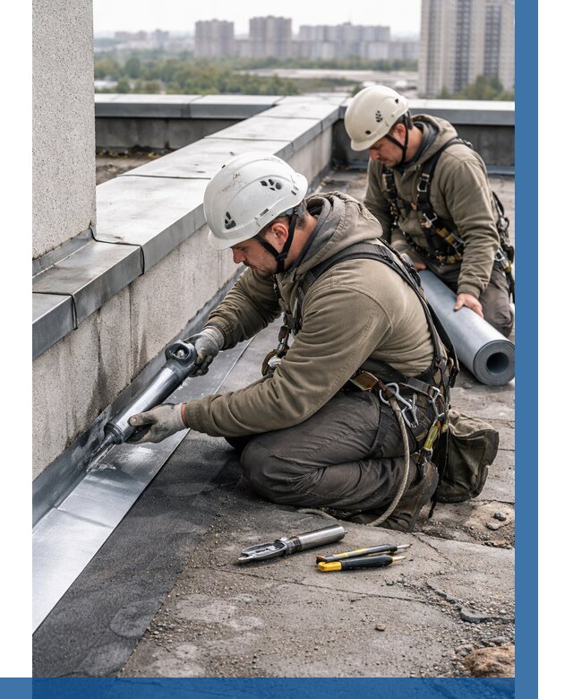 Ремонт кровельных примыканий в Находке от 1238 р. | ВЫСОТНИК-Нхд