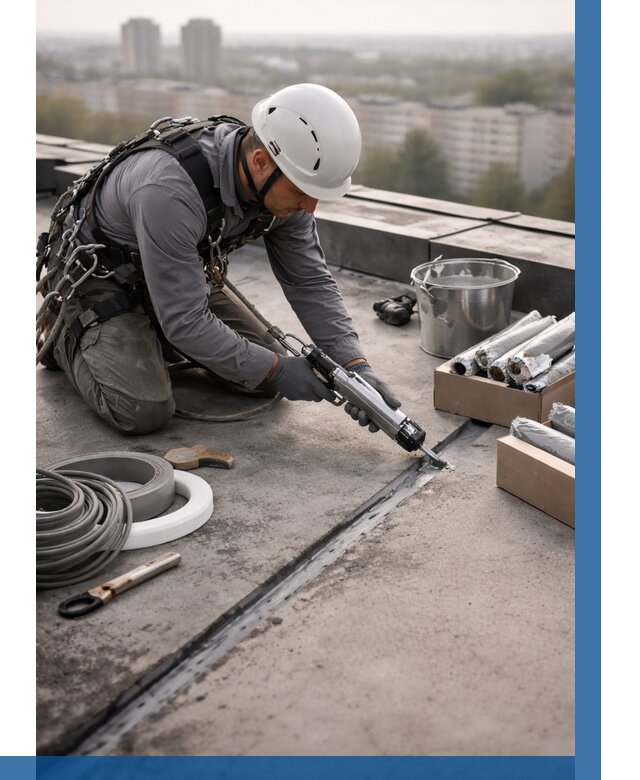 Герметизация швов кровли в Находке от 464 р./м2 | ВЫСОТНИК-Нхд