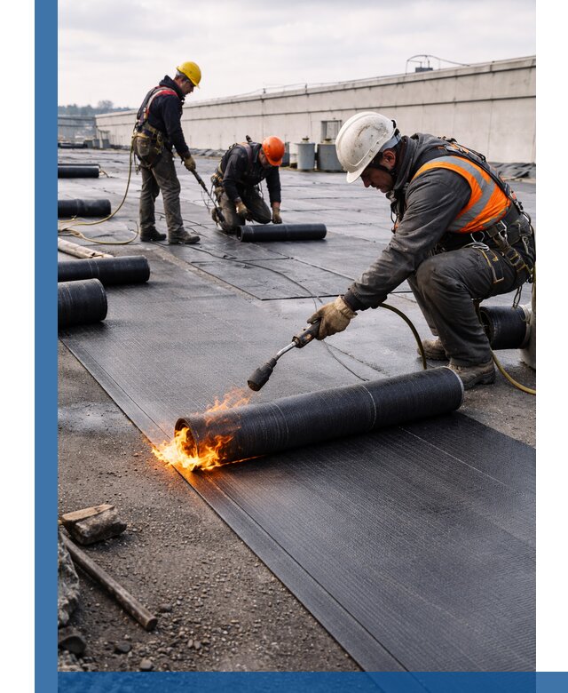 Монтаж наплавляемой кровли в Находке профессионально