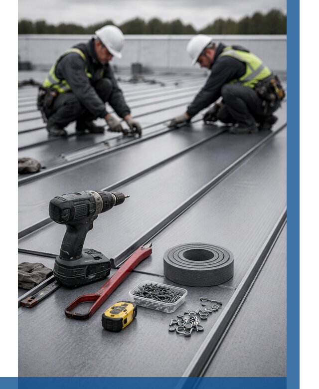 Монтаж фальцевой кровли в Находке от 1857 р. | ВЫСОТНИК-Нхд