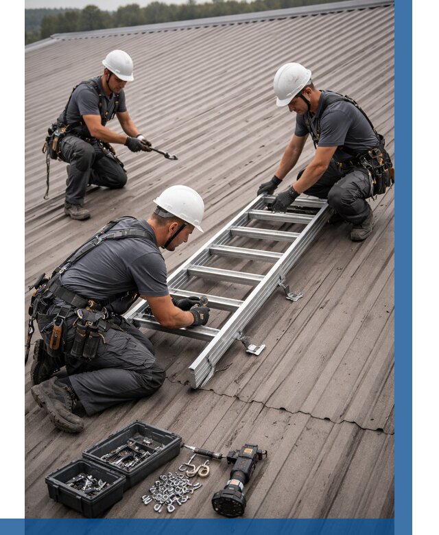 Монтаж кровельной лестницы в Находке от 4642 р. | ВЫСОТНИК-Нхд