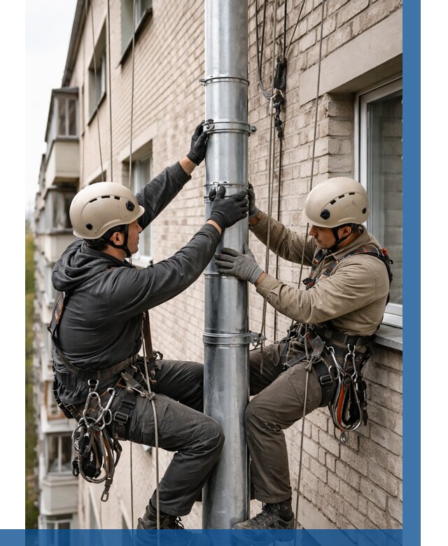Замена водосточных труб в Находке от 6705 р. | ВЫСОТНИК-Нхд