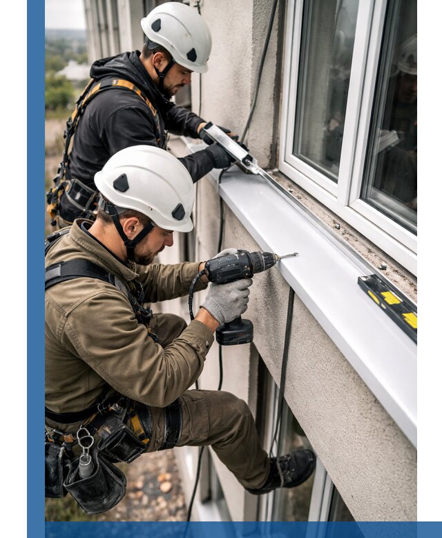 Профессиональный монтаж оконных отливов и отведения воды в Находке
