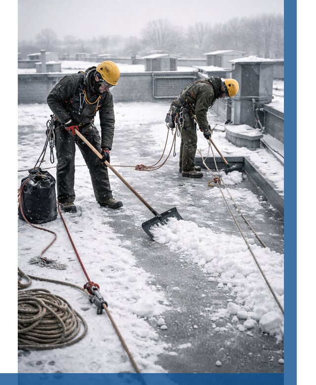 Очистка крыши от снега в Находке от 7736 р. | ВЫСОТНИК-Нхд