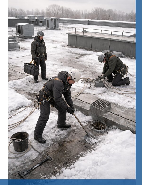 Абонентское обслуживание кровли зимой в Находке от 8252 р. | ВЫСОТНИК-Нхд