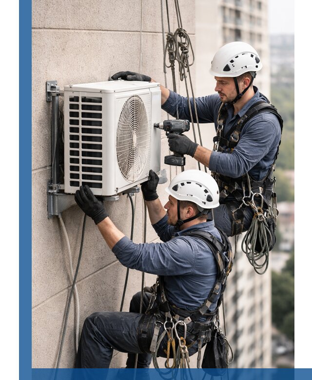 Монтаж внешнего блока кондиционера в Находке установка и крепление