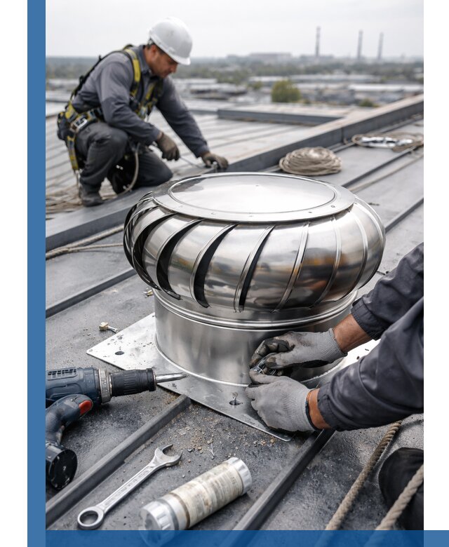 Установка дефлекторов на кровле в Находке профессионально