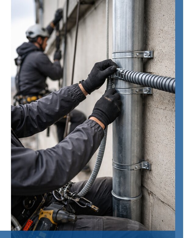 Монтаж гофры для кабеля в Находке от 309 р. | ВЫСОТНИК-Нхд