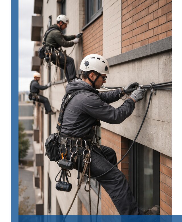 Крепление кабеля на фасаде монтаж и крепеж в Находке