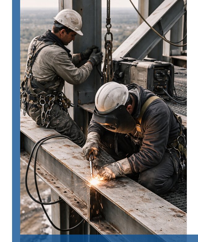 Высотные сварочные работы в Находке для промышленных объектов