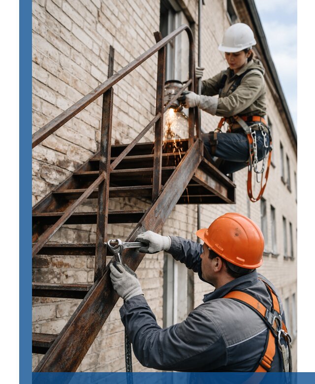 Ремонт и восстановление пожарных лестниц с выездом в Находке