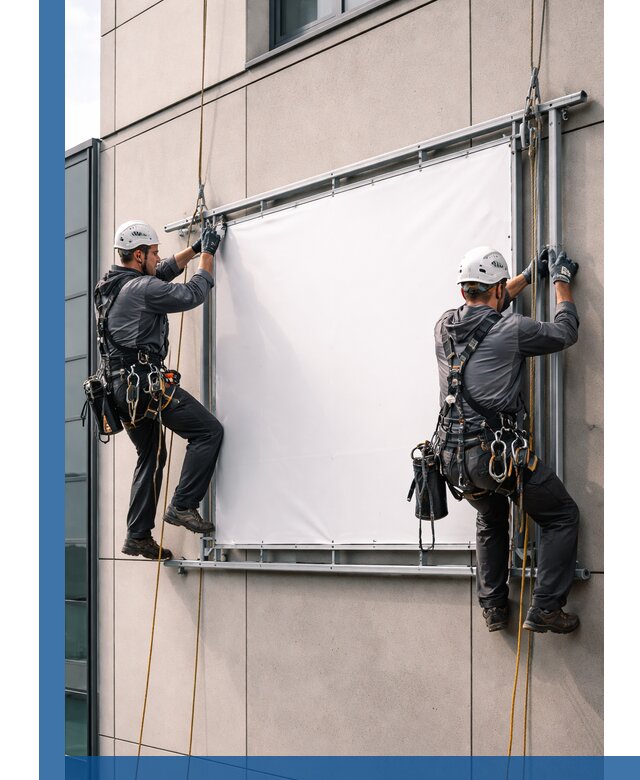 Монтаж наружной рекламной вывески в Находке под ключ