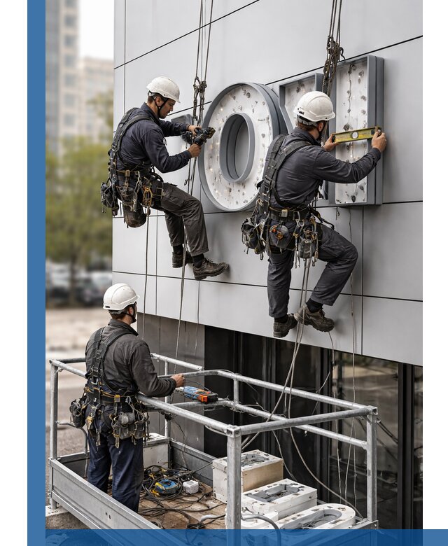 Профессиональный монтаж световых букв в Находке под ключ