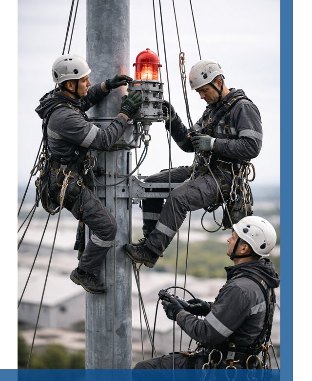 Монтаж заградительных огней в Находке от 8768 р. | ВЫСОТНИК-Нхд