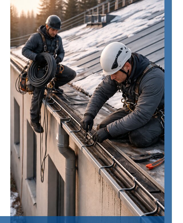 Монтаж греющего кабеля на кровле в Находке от 464 р. | ВЫСОТНИК-Нхд